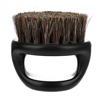 Men Ring Design Portable Boar Brush Black ABS Haircut Cleaning Shaving Brush(Black) - Hair Trimmer by buy2fix | Online Shopping UK | buy2fix