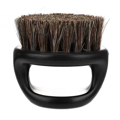 Men Ring Design Portable Boar Brush Black ABS Haircut Cleaning Shaving Brush(Black) - Hair Trimmer by buy2fix | Online Shopping UK | buy2fix