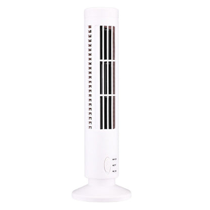 Tower Type USB Electric Fan Leafless Air-conditioning Fan(White) by buy2fix