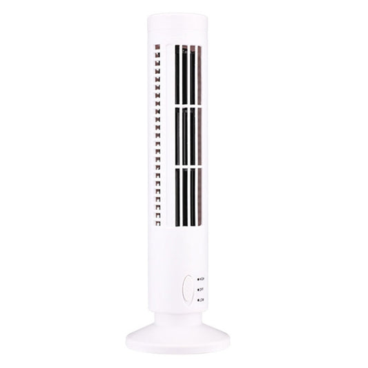 Tower Type USB Electric Fan Leafless Air-conditioning Fan(White) by buy2fix