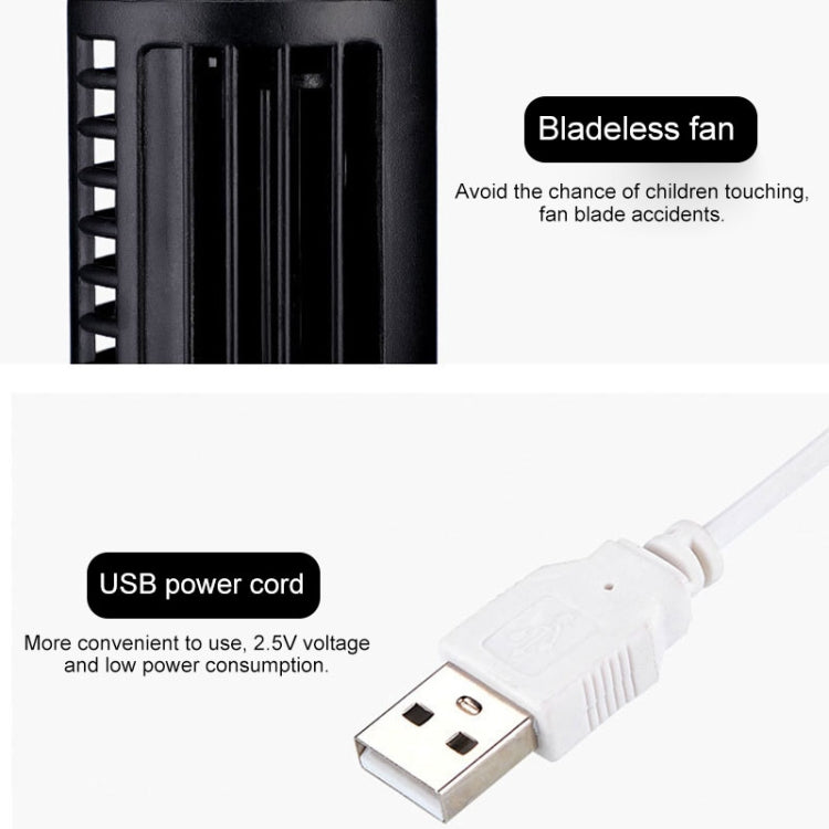 Tower Type USB Electric Fan Leafless Air-conditioning Fan(White) by buy2fix