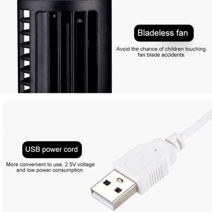 Tower Type USB Electric Fan Leafless Air-conditioning Fan(White) by buy2fix