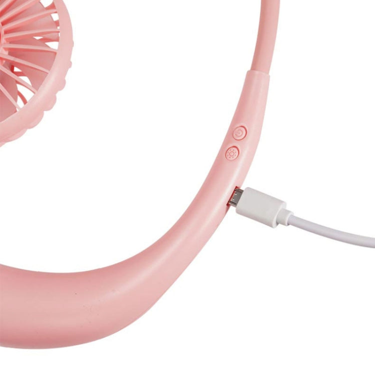 Creative Mini Hanging Neck Type Fan Outdoor LED Fan (Black) by buy2fix