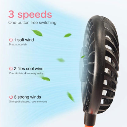 Creative Mini Hanging Neck Type Fan Outdoor LED Fan (Blue) by buy2fix