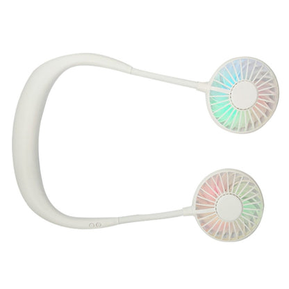 Creative Mini Hanging Neck Type Fan Outdoor LED Fan (White) by buy2fix