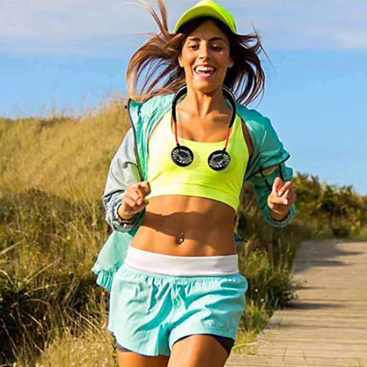 Creative Mini Hanging Neck Type Fan Outdoor LED Fan (White) by buy2fix