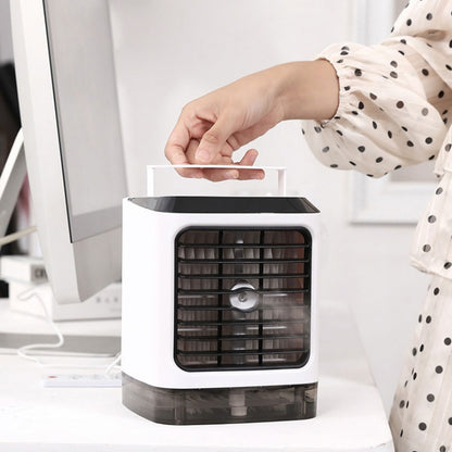 Mini Desktop Cooling Fan Humidifier Air Conditioning Fan Moisturizing Spray Fan(White) by buy2fix