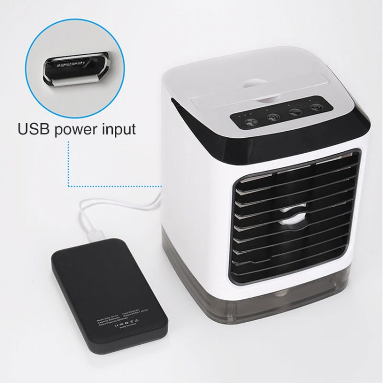 Mini Desktop Cooling Fan Humidifier Air Conditioning Fan Moisturizing Spray Fan(White) by buy2fix