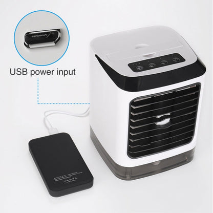 Mini Desktop Cooling Fan Humidifier Air Conditioning Fan Moisturizing Spray Fan(White) by buy2fix
