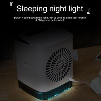 Mini Desktop Cooling Fan Humidifier Air Conditioning Fan Moisturizing Spray Fan(White) by buy2fix