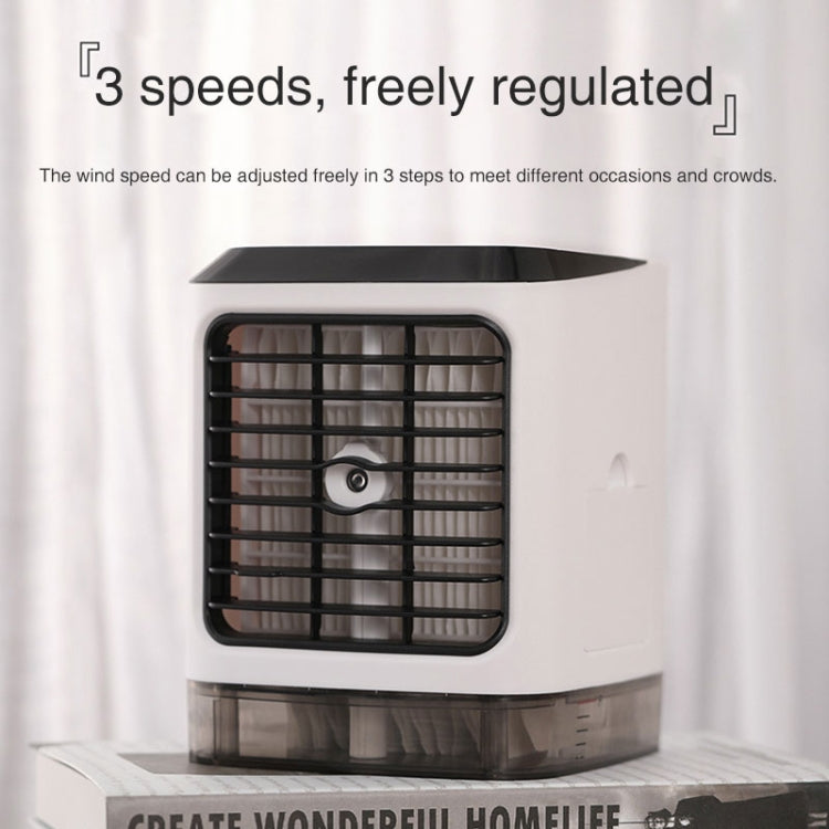 Mini Desktop Cooling Fan Humidifier Air Conditioning Fan Moisturizing Spray Fan(White) by buy2fix