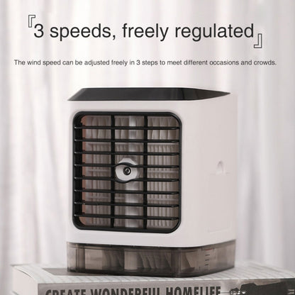 Mini Desktop Cooling Fan Humidifier Air Conditioning Fan Moisturizing Spray Fan(White) by buy2fix