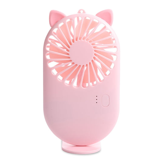 Mini ventilateur de poche portable à chargement USB avec contrôle à 3 vitesses (rose)