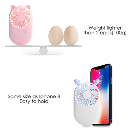 Portable Mini USB Charging Pocket Fan with 3 Speed Control (Pink) by buy2fix