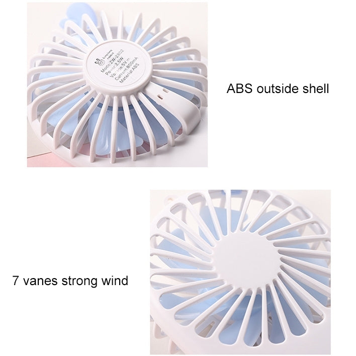 Portable Mini USB Charging Pocket Fan with 3 Speed Control (Pearl White) by buy2fix