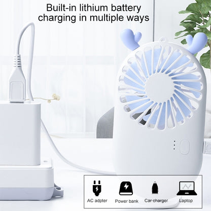 Portable Mini USB Charging Pocket Fan with 3 Speed Control (White) by buy2fix