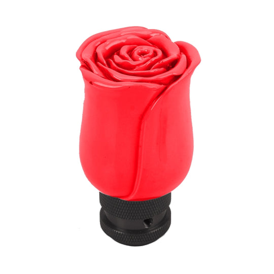 Pommeau de levier de vitesse automatique manuel en forme de fleur de Rose pour véhicule universel (rouge)