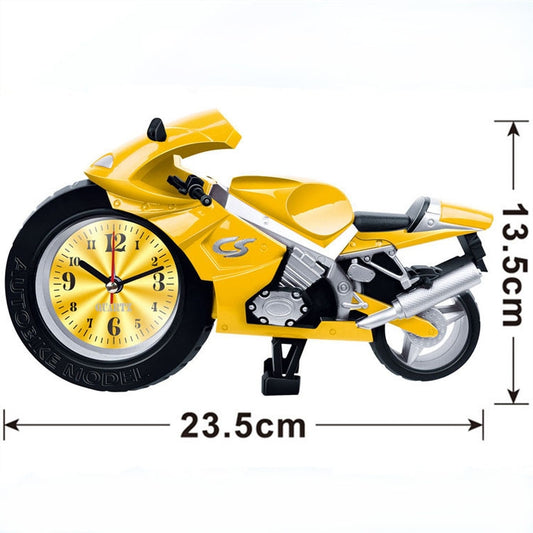 Creative Artistic Motorcycle Alarm Clock Desk Clock Model for Household Shelf Decorations (Yellow) - Alarm Clocks by buy2fix | Online Shopping UK | buy2fix