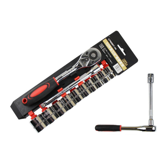 12 in 1 3/8 Interface Ratchet Wrench Set Car Repair Combination Hardware Toolbox - Combination Kit by buy2fix | Online Shopping UK | buy2fix