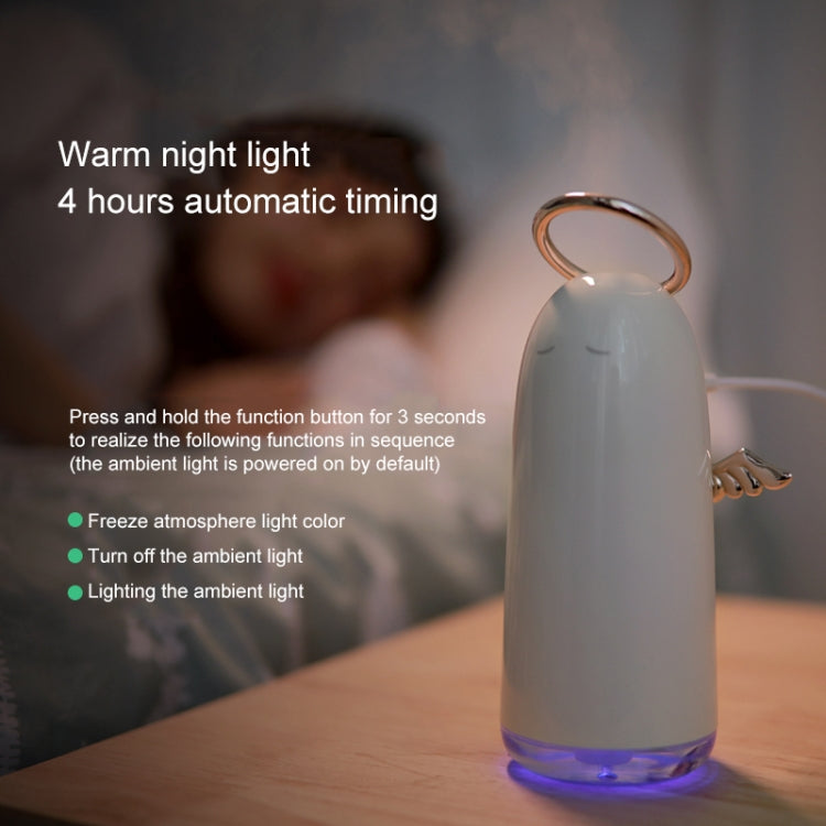 TSHM0 Mini Angel Atomizing Humidifier with Colorful Night Lights, Water Tank Capacity: 230mL (Gold) - Air Purifiers & Accessories by buy2fix | Online Shopping UK | buy2fix