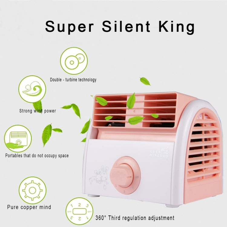 30W Turbine No Blade Mini Desktop Mute Fan for Dormitory / Bedroom / Living Room / Office, 3 Kinds Speed Mode, AC 220V(Pink) - Electric Fans by buy2fix | Online Shopping UK | buy2fix