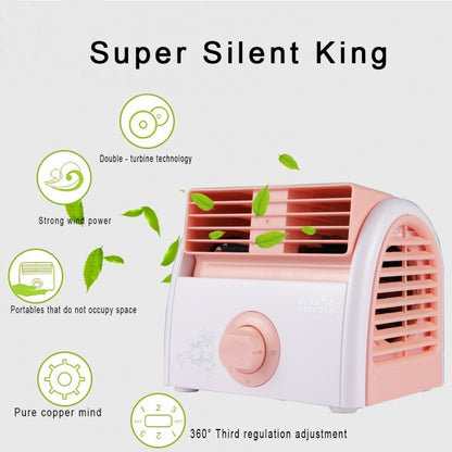 30W Turbine No Blade Mini Desktop Mute Fan for Dormitory / Bedroom / Living Room / Office, 3 Kinds Speed Mode, AC 220V(Pink) - Electric Fans by buy2fix | Online Shopping UK | buy2fix