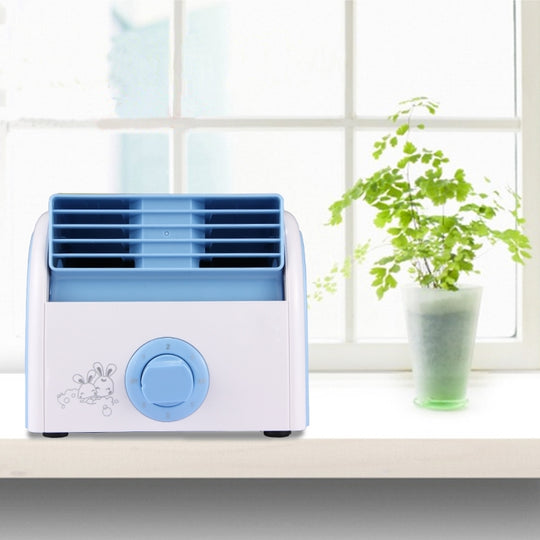 Turbine 30 W sans lame, mini ventilateur muet de bureau pour dortoir/chambre/salon/bureau, 3 types de modes de vitesse, AC 220 V (bleu)