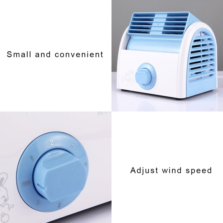30W Turbine No Blade Mini Desktop Mute Fan for Dormitory / Bedroom / Living Room / Office, 3 Kinds Speed Modes, AC 220V(Blue) - Electric Fans by buy2fix | Online Shopping UK | buy2fix