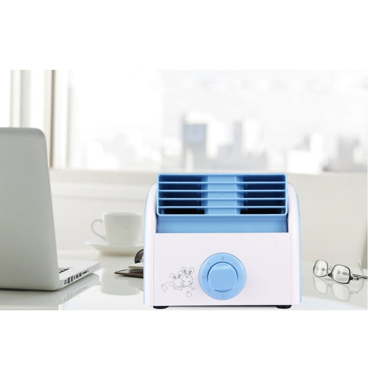 30W Turbine No Blade Mini Desktop Mute Fan for Dormitory / Bedroom / Living Room / Office, 3 Kinds Speed Modes, AC 220V(Blue) - Electric Fans by buy2fix | Online Shopping UK | buy2fix