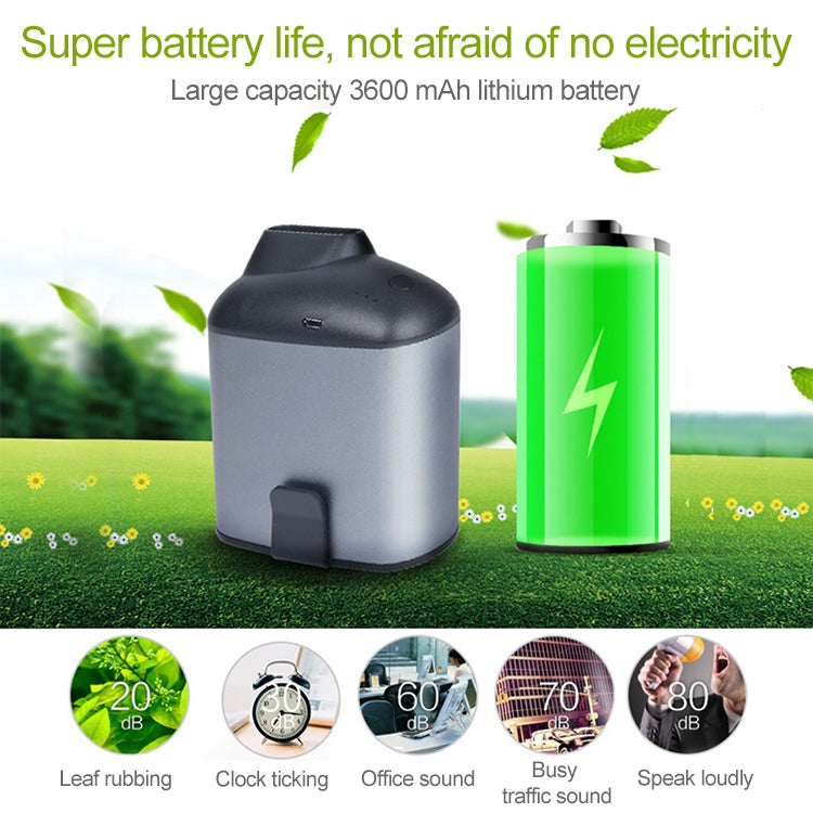 Portable Creative Hanging Waist USB Fan with Three Adjustable Wind Speed (Grey) by buy2fix