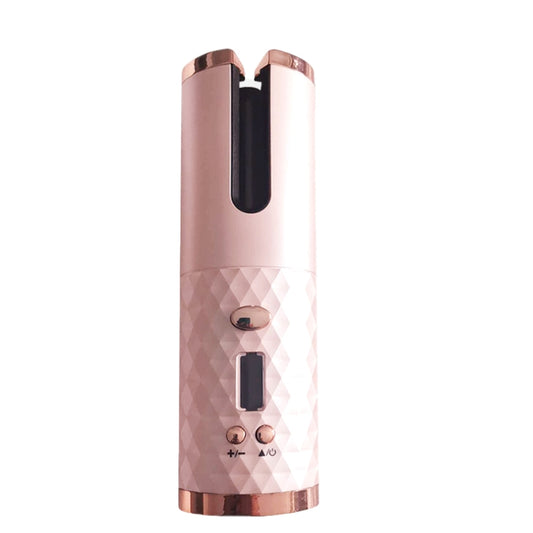 USB Charging Automatic Hair Curler Portable Mini Wireless Multi-function Curling Iron with LCD Display (Pink) - Hair Curler by buy2fix | Online Shopping UK | buy2fix