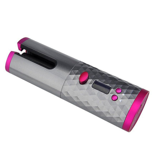 USB Charging Automatic Hair Curler Portable Mini Wireless Multi-function Curling Iron with LCD Display (Grey) - Hair Curler by buy2fix | Online Shopping UK | buy2fix