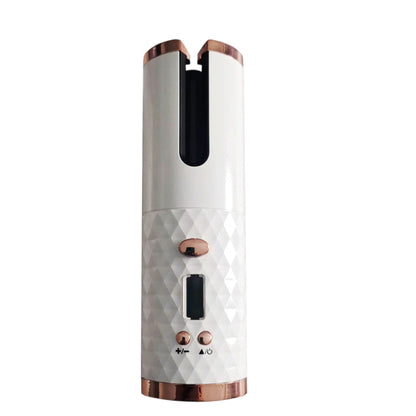 USB Charging Automatic Hair Curler Portable Mini Wireless Multi-function Curling Iron with LCD Display (White) - Hair Curler by buy2fix | Online Shopping UK | buy2fix