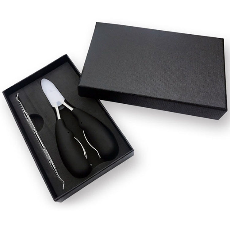 2 in 1 Nail Clipper for Paronychia Stainless Steel Olecranon Nail Nipper & Ingrown Nail Lifter(Black) - Nail Clipper by buy2fix | Online Shopping UK | buy2fix