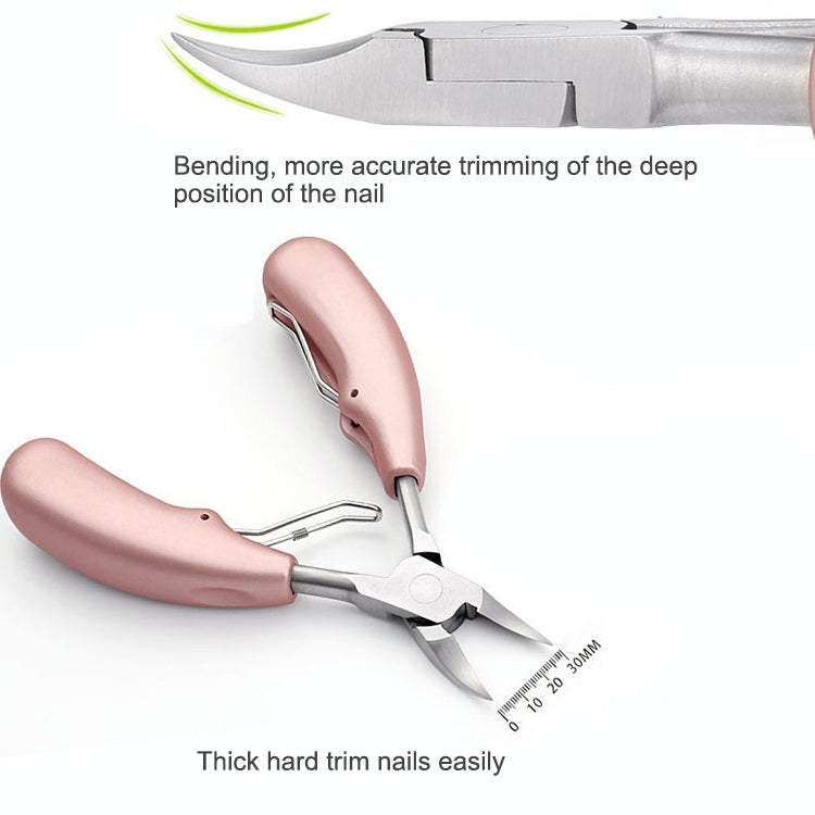 2 in 1 Nail Clipper for Paronychia Stainless Steel Olecranon Nail Nipper & Ingrown Nail Lifter(Black) - Nail Clipper by buy2fix | Online Shopping UK | buy2fix