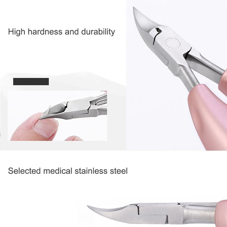 2 in 1 Nail Clipper for Paronychia Stainless Steel Olecranon Nail Nipper & Ingrown Nail Lifter(Black) - Nail Clipper by buy2fix | Online Shopping UK | buy2fix