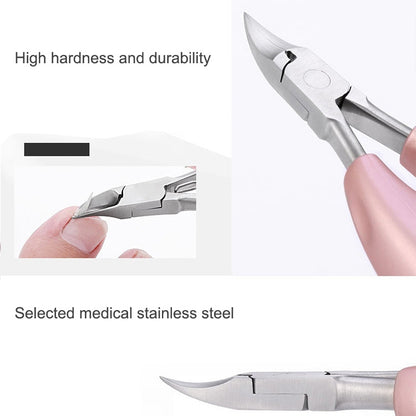2 in 1 Nail Clipper for Paronychia Stainless Steel Olecranon Nail Nipper & Ingrown Nail Lifter(Black) - Nail Clipper by buy2fix | Online Shopping UK | buy2fix