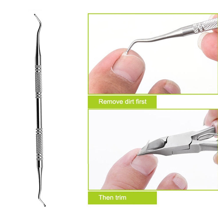 2 in 1 Nail Clipper for Paronychia Stainless Steel Olecranon Nail Nipper & Ingrown Nail Lifter(Black) - Nail Clipper by buy2fix | Online Shopping UK | buy2fix