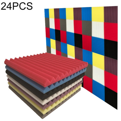 24 PCS Recording Studio Drum Room Acoustic Foam, Random Color Delivery - Windshield by buy2fix | Online Shopping UK | buy2fix