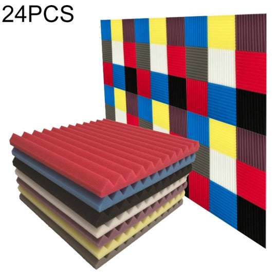 24 PCS Recording Studio Drum Room Acoustic Foam, Random Color Delivery - Windshield by buy2fix | Online Shopping UK | buy2fix