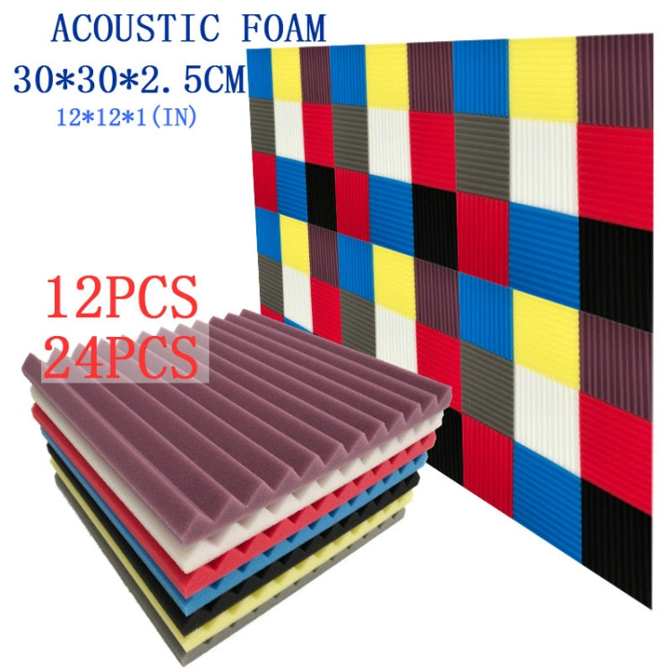 24 PCS Recording Studio Drum Room Acoustic Foam, Random Color Delivery - Windshield by buy2fix | Online Shopping UK | buy2fix