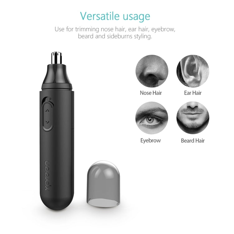 XPREEN XPRE001 High-speed Rotating Electric Nose Hair Trimmer Ear Trimmer Rotation Blade for Men and Women(Black) - Hair Removal by Xpreen | Online Shopping UK | buy2fix