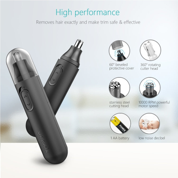 XPREEN XPRE001 High-speed Rotating Electric Nose Hair Trimmer Ear Trimmer Rotation Blade for Men and Women(Black) - Hair Removal by Xpreen | Online Shopping UK | buy2fix
