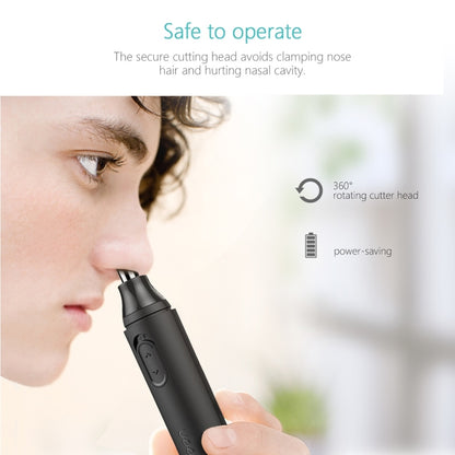 XPREEN XPRE001 High-speed Rotating Electric Nose Hair Trimmer Ear Trimmer Rotation Blade for Men and Women(Black) - Hair Removal by Xpreen | Online Shopping UK | buy2fix