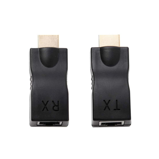 HDMI to RJ45 Extender Adapter (Receiver & Transmitter)  by Cat-5e/6 Cable, Support HDCP, Transmission Distance: 30m(Black) - Amplifier by buy2fix | Online Shopping UK | buy2fix