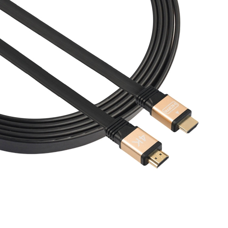 1m HDMI 2.0 (4K) 30AWG High Speed 18Gbps Gold Plated Connectors HDMI Male to HDMI Male Flat Cable(Gold) by buy2fix