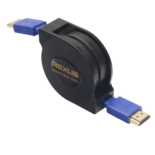 1.8m HDMI 1.4 (1080P) Gold Plated Connectors HDMI Male to HDMI Male Retractable Flat Cable (Black) - Cable by buy2fix | Online Shopping UK | buy2fix