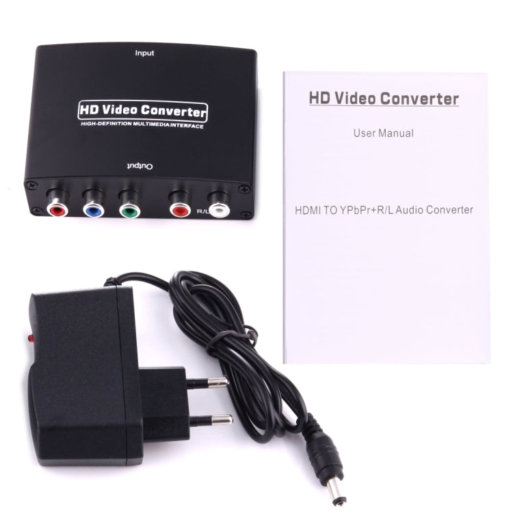 1080P HD HDMI to YPbPr Video and R/L Audio Adapter Converter(Black) - Converter by buy2fix | Online Shopping UK | buy2fix