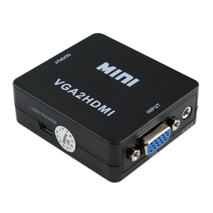 HOWEI HW-2107 HD 1080P Mini VGA to HDMI Scaler Box Audio Video Digital Converter by buy2fix