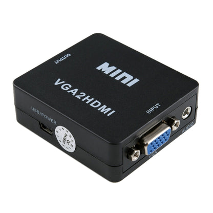 HOWEI HW-2107 HD 1080P Mini VGA to HDMI Scaler Box Audio Video Digital Converter by buy2fix